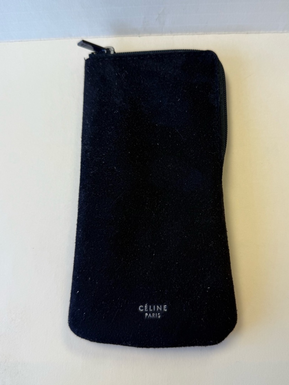 Celine Black Suede Sunglasses Case Pouch